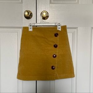 Altar’d State S Mustard Button Skirt